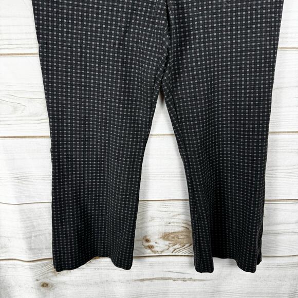 Time And Tru Black & Gray Plaid Stretch Ponte Pants Size 14 - Picture 3 of 8